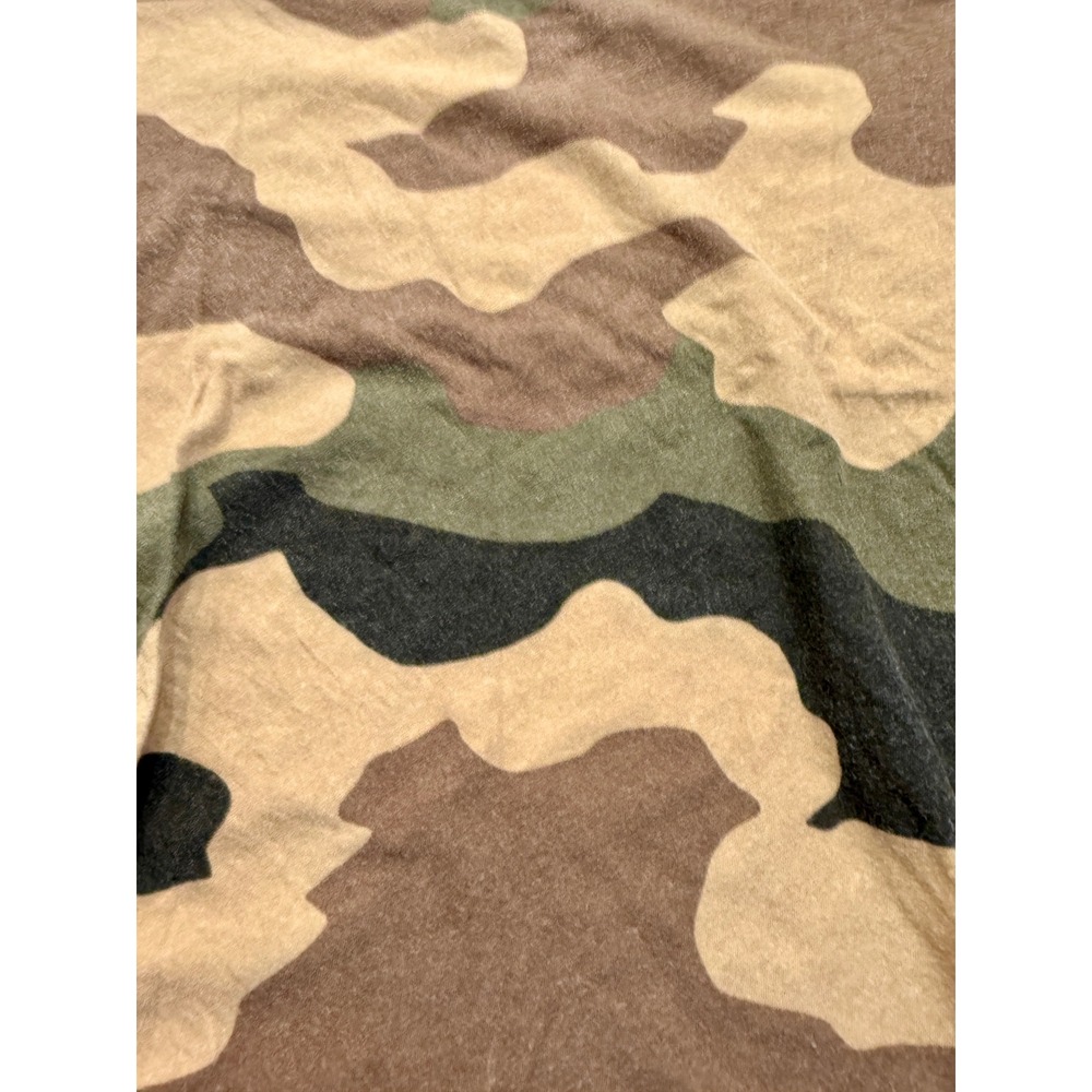 Good American T-Shirt Women S Green Camo Excellent Cotton Short Sleeve - Picture 3 of 7